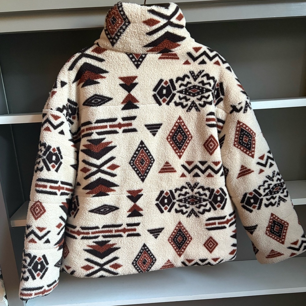 Miss Me Jean Southwestern Sherpa Jacket NWT - Picture 4 of 10